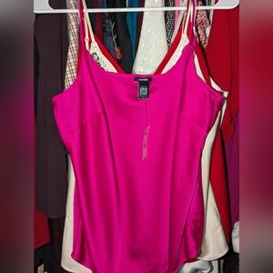 Express satin scoop top